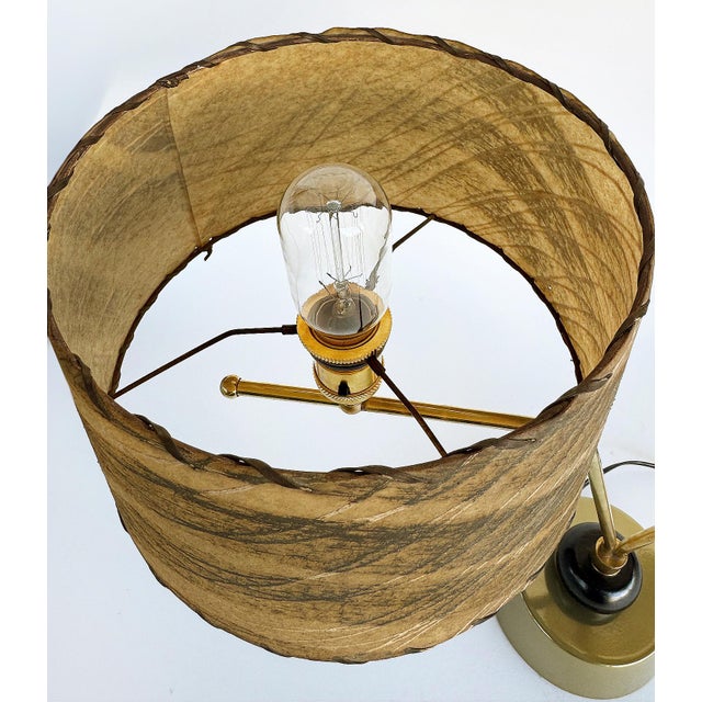 1950s 1950s Mid-Century Atomic 2-Arm Lamp, Fiberglass Shades For Sale - Image 5 of 8