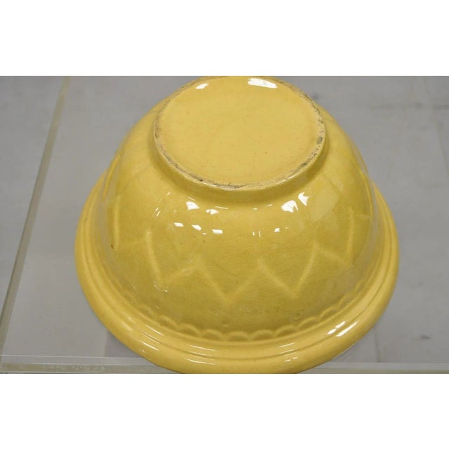 American Provincial Country Primitive Yellow Pottery Ceramic Wash Basin ...