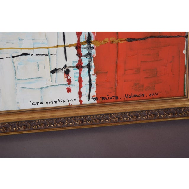 2000 - 2009 M. Miota, Cromatismo, Early 21st Century, Oil Painting on Canvas, Framed For Sale - Image 5 of 10
