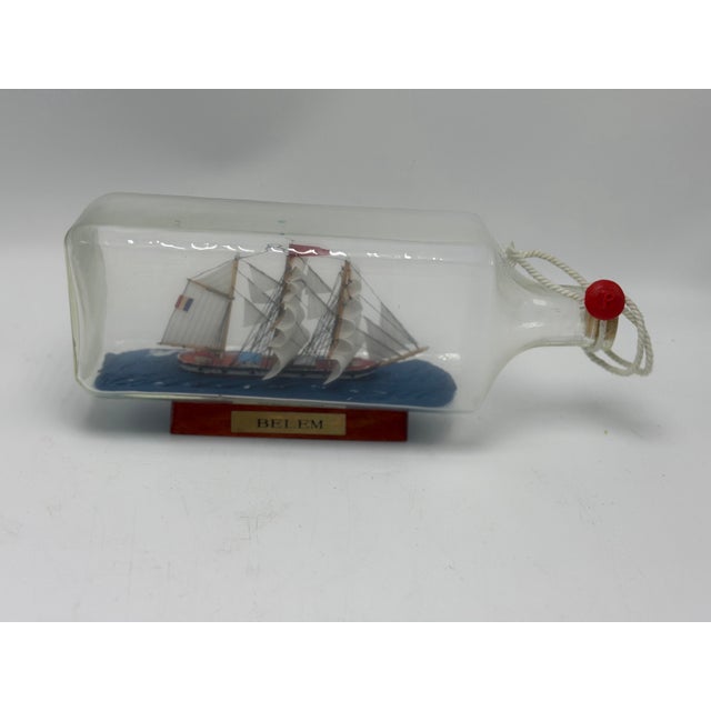 Nautical Vintage Ship in a Bottle For Sale - Image 3 of 10