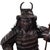 Wood Japanese Samurai Bronze Tone Warrior Sculpture on Custom Wood Base 18" For Sale - Image 7 of 15