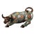 Vintage Cloisonné Enamel Ox Statue With Floral Motif For Sale