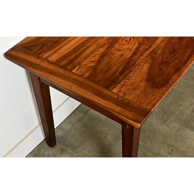 French 19th Century Solid Walnut Farmhouse Dining Table For Sale - Image 4 of 12