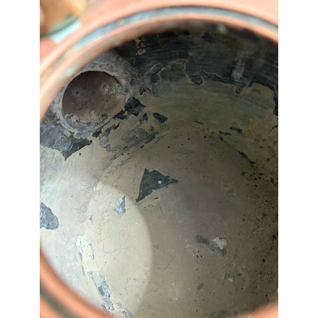 Antique Copper Tea Kettle With Acorn Tipped Lid For Sale - Image 9 of 11