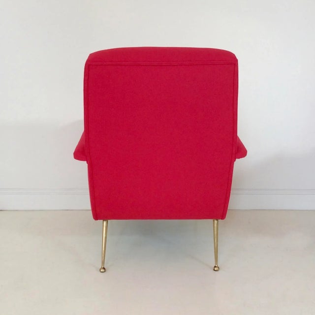 Set of Mid-Century Italian Red Armchairs by Gio Ponti, 1950s For Sale - Image 14 of 16