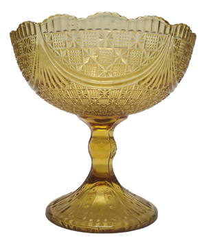 Fruit Bowl on Stand from Ząbkowice Glassworks, 1970s