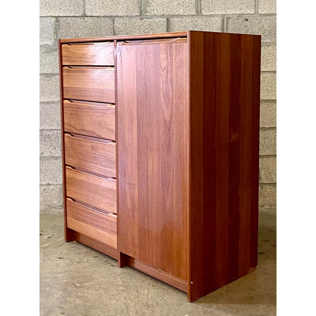 Midcentury Tall Gentlemen’s Wardrobe Chest of Drawers Chairish