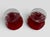 Vintage Seneca Glass Driftwood Casual Pattern 3” Ruby Red Champagne Coupes Tall Footed Sherbets - A Pair For Sale - Image 4 of 12