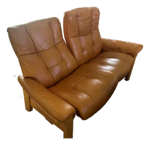 1990s Ekornes Stressless Reclining Leather Sofa