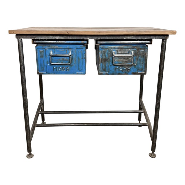 Vintage Industrial Worktable, 1960s For Sale