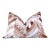 Luxury Tan & White Genuine Cowhide Leather Chevron Throw Pillow 16x24 | Handmade Designer Lumbar Cushion For Sale