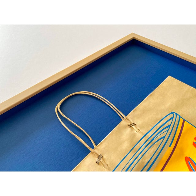 Andy Warhol Vintage 1966 Mid Century Modern " Campbell's Tomato Soup Can " Silkscreen Print Framed Pop Art Exhibition Shopping Bag For Sale - Image 12 of 18