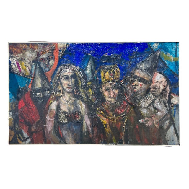 Jonah Kinigstein, Large Figurative Expressionist Oil Painting Rediscovered New York City Artist, c.1950's For Sale - Image 14 of 18