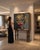 Hand-painted bar cabinet from the Slate & Shale Collection by functional artist Mina of penHUN Gallery Located in San...