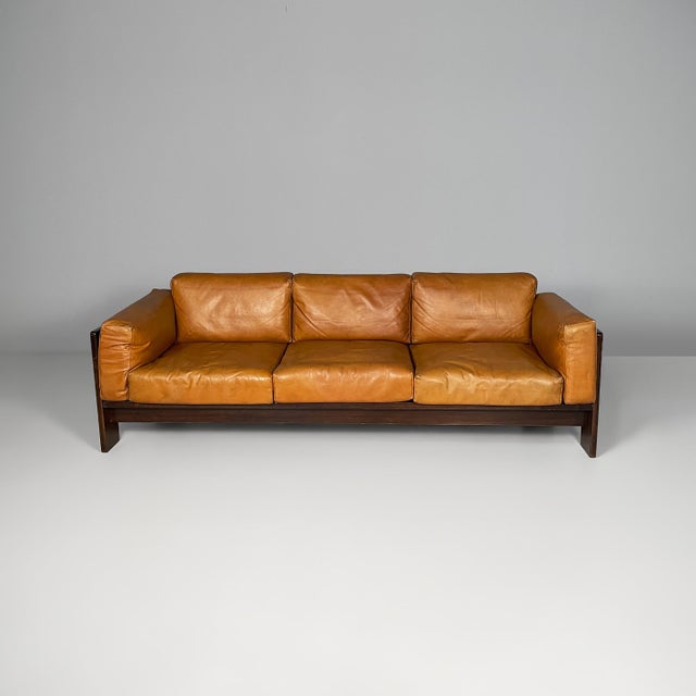 Italian mid-century modern sofa Bastiano by Afra and Tobia Scarpa for Gavina, 1960s Three-seater sofa model Bastiano with...