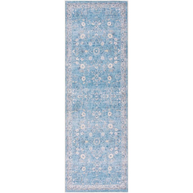 Lavable Machine Woven Rug Ivory 3x8 For Sale - Image 4 of 4