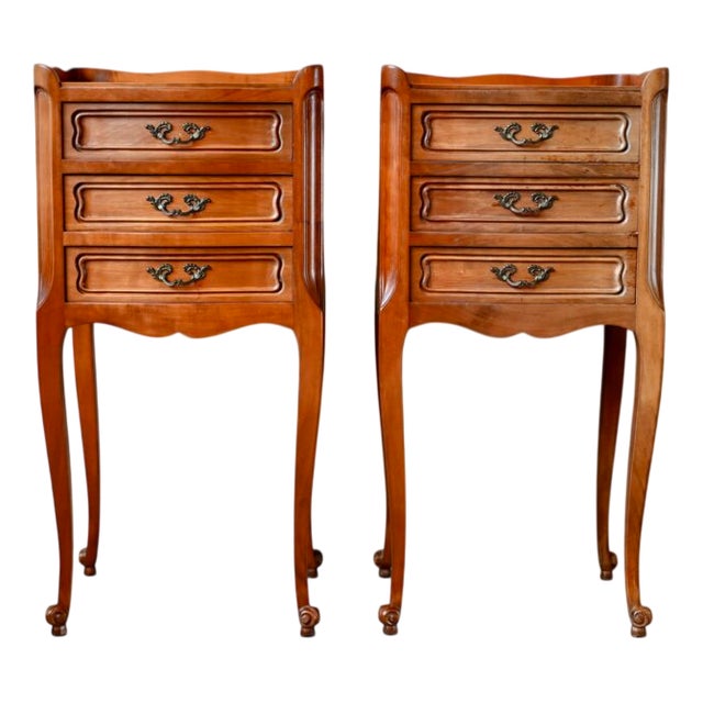 Louis XVI Style Bedside Tables, 1930s, Set of 2 For Sale