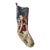Vintage Wool Needlepoint Christmas Stocking Santa For Sale