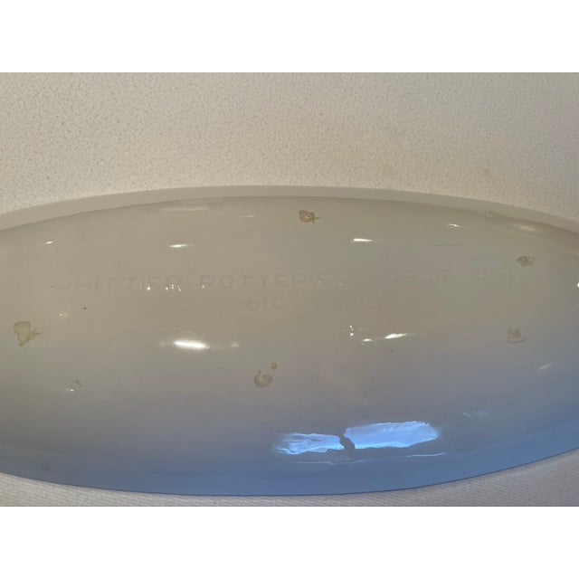 1950's Stamped Whittier Pottery Company Oval Serving Dish For Sale - Image 9 of 9