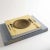 Ivory Vintage Horn Inlay Square Ashtray Catchall With Brass Center For Sale - Image 8 of 11