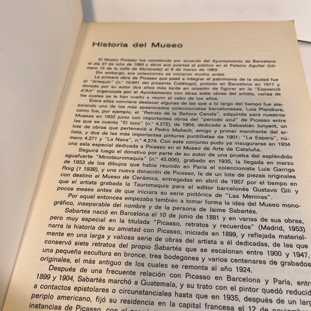 1971 Museo Picasso Catalog 1 Book For Sale - Image 9 of 10