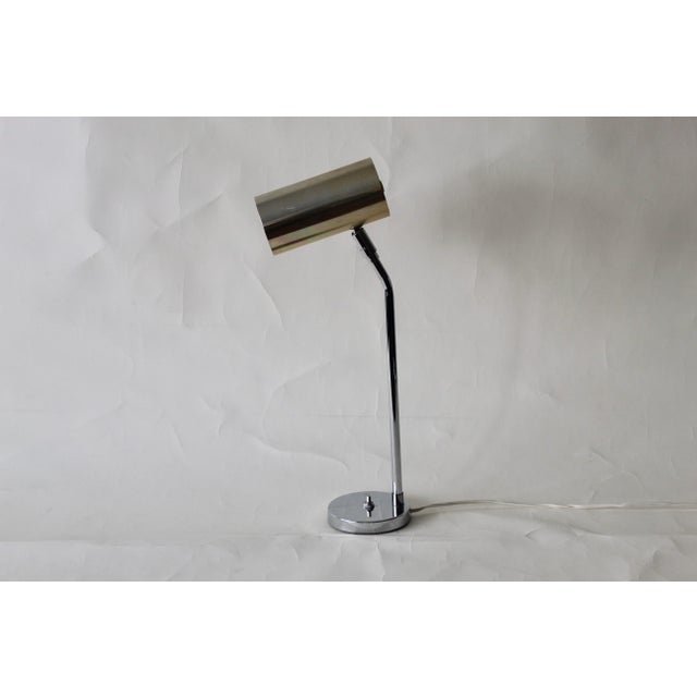 Chrome Koch & Lowy Minimalist Modern Chrome Adjustable Desk Lamp For Sale - Image 8 of 11