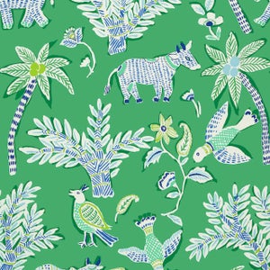 Thibaut Goa Green Wallpaper - Set of 2 Double Rolls
