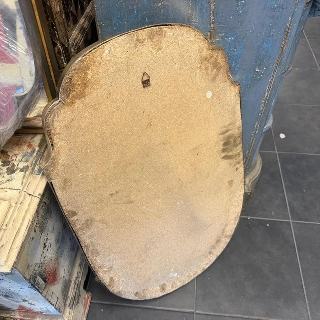 1950s Mid-Century Modern Gio Ponti Style Solid Brass Wall Mirror For Sale - Image 9 of 12