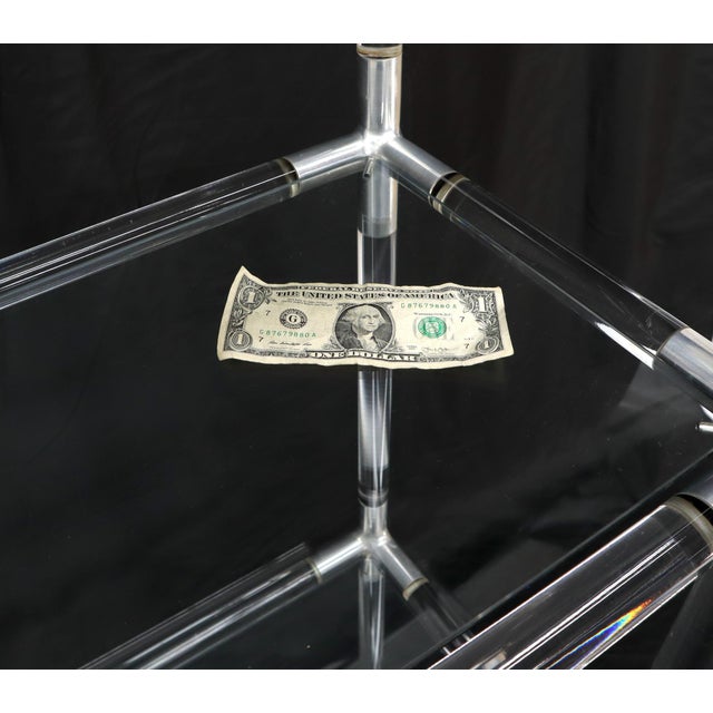 5-Tier Lucite and Glass Mid-Century Modern Étagère Shelf Wall Unit For Sale - Image 10 of 13