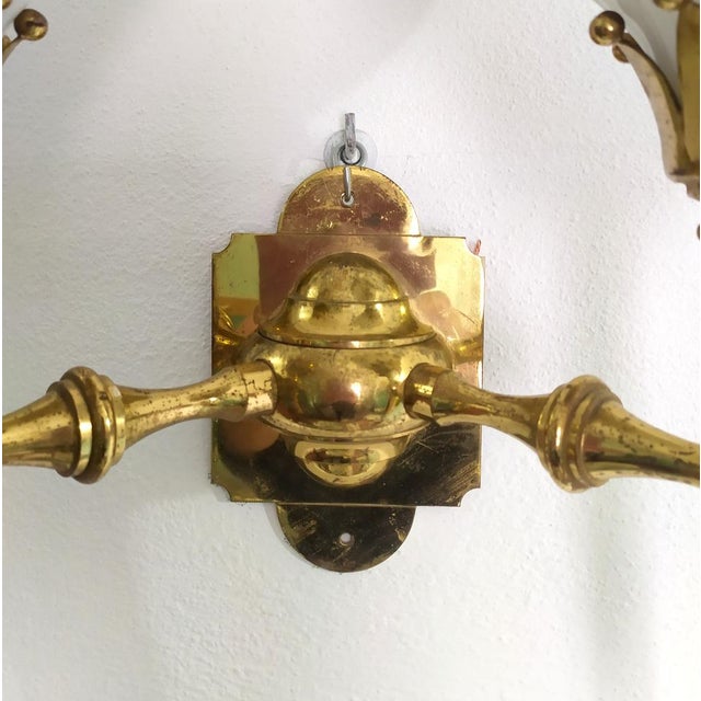 Large Wall Light in Glass and Brass by Angelo Lelli for Arredoluce, 1961 For Sale - Image 9 of 15