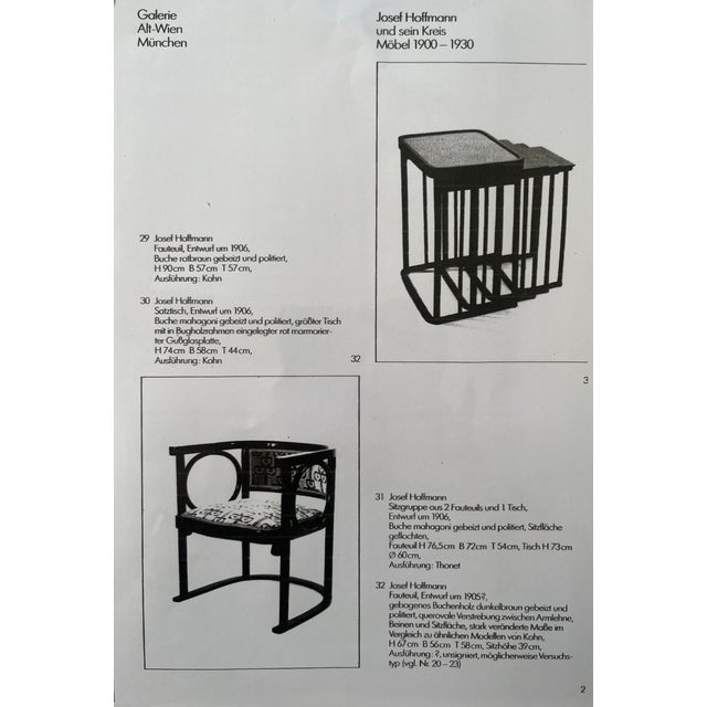 Art Nouveau Nesting Table Set after 1905 Design by Prof. Josef Hoffmann, Vienna, c.1980, Set of 4 For Sale - Image 17 of 18