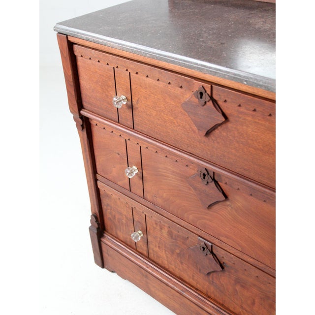 Late 19th Century Antique East Lake Style Victorian Dresser With Mirror For Sale - Image 5 of 12