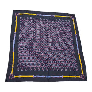 A 1990s Equestrian Motif Silk Scarf by Gucci