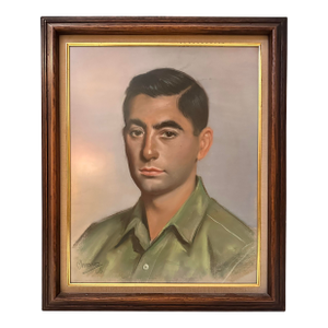 1966 Male Pastel Portrait, Framed