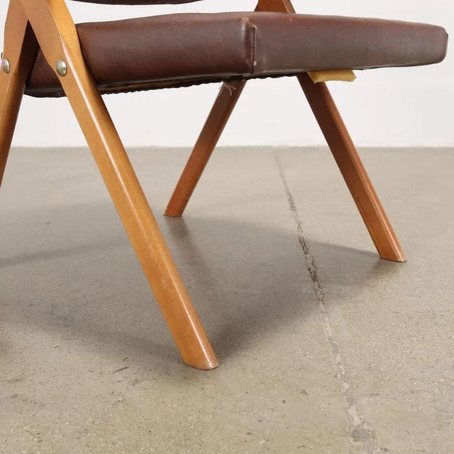 Italian Armchair in Leatherette, 1960s For Sale - Image 6 of 10