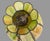 Vintage Green Lotus Slag Glass Hanging Lamp Light Fixture In very nice original condition showing some typical age-...