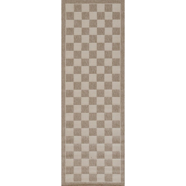 Gray Erin Gates by Momeni Saybrook Check Grey Indoor/Outdoor Area Rug 6'6" X 9' For Sale - Image 8 of 12