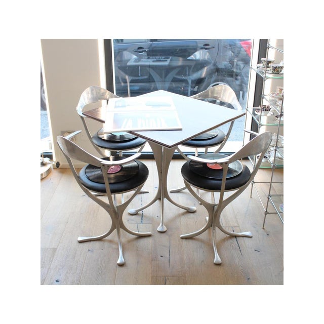 Square Dining Table and Chairs, Italy, 1920s, Set of 5 For Sale - Image 4 of 18