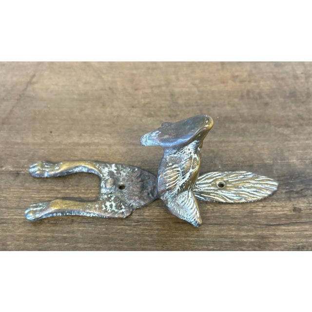 This vintage English brass fox door knocker captures the spirit and charm of the countryside with its finely detailed...