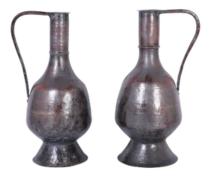 Antique Handcrafted Water Pitchers - A Pair