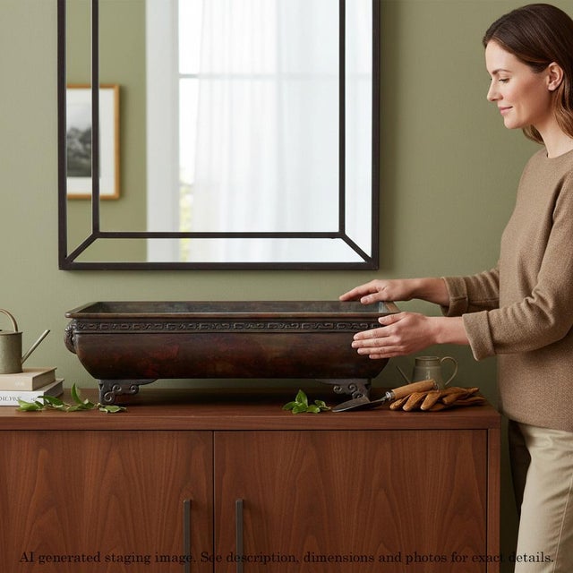 Antique Circa 1880 Oriental Japanese Suiban Ikebana Jardinere Bronze Bowl Planter / Jardinière – Meiji Period This...