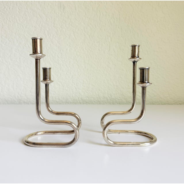 1960s Italian Candleholders by Gorham Maestri, a Pair For Sale - Image 11 of 12