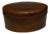 Antique English Figured Walnut Wood Oval Storage Box With Boat-Shaped Domed Lid & Applied Moldings C. 1900 For Sale