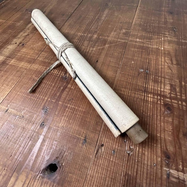 Antique Japanese Scroll with Hand-Painted Calligraphy For Sale - Image 17 of 18