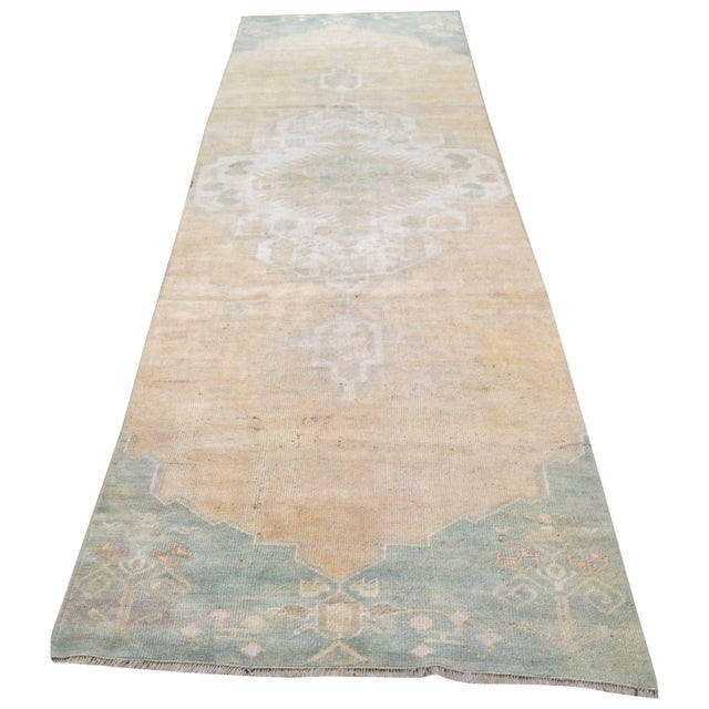 Vintage Turkish Anatolian Hand-knotted with care using traditional rug-making techniques, this wool rug blends timeless...