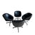 Metal 1960s Set of 4 Mid Century Chromcraft Swivel Pod Chairs on Casters For Sale - Image 7 of 18