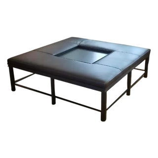 Baker Furniture Porter Coffee Table Ottoman by Bill Sofield For Sale