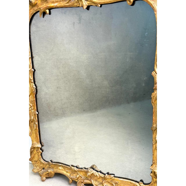 Rococo Chippendale Giltwood Wall Mirror, 1760s For Sale - Image 6 of 11