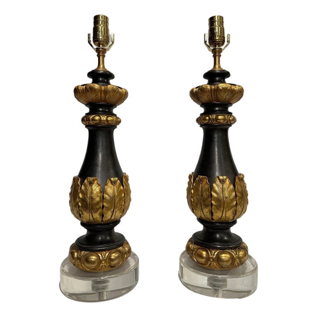 Pair of 19th-Century Neoclassical Elements as Lamps For Sale