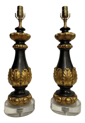 Pair of 19th-Century Neoclassical Elements as Lamps